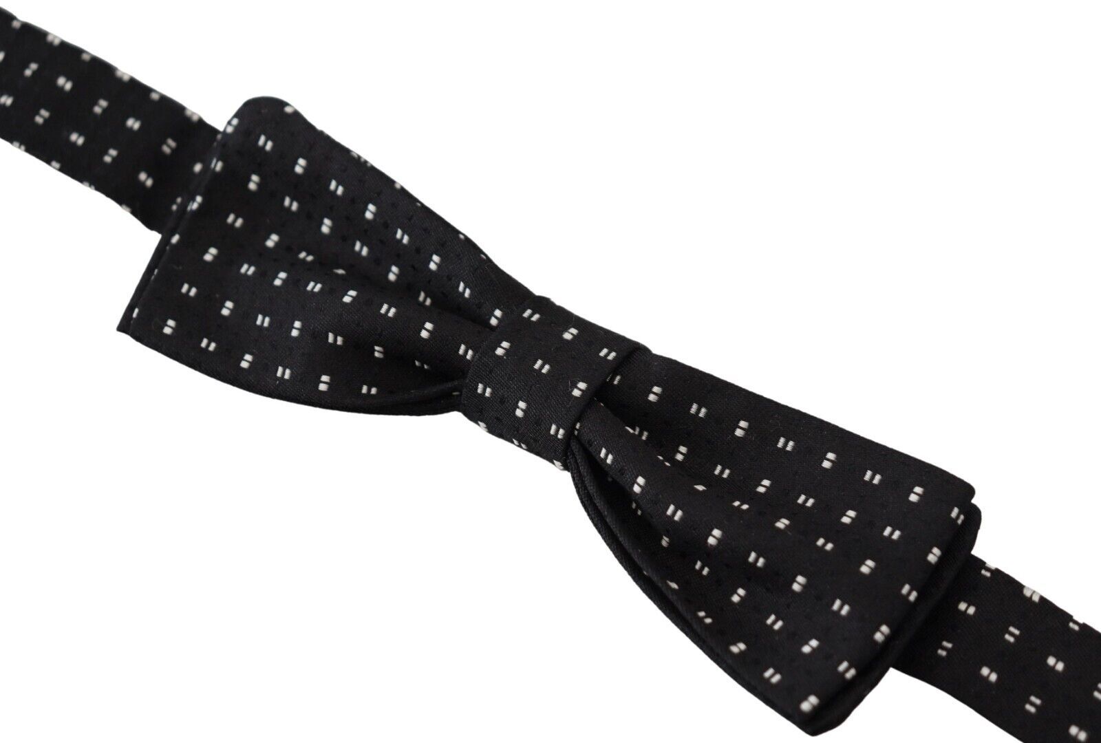 Dolce &amp; Gabbana Elegante schwarze Seidenfliege