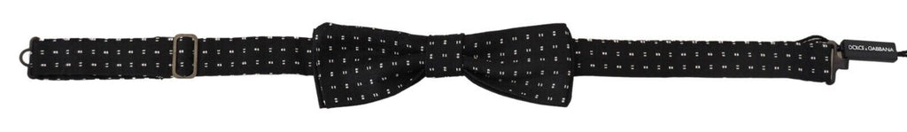 Dolce &amp; Gabbana Elegante schwarze Seidenfliege
