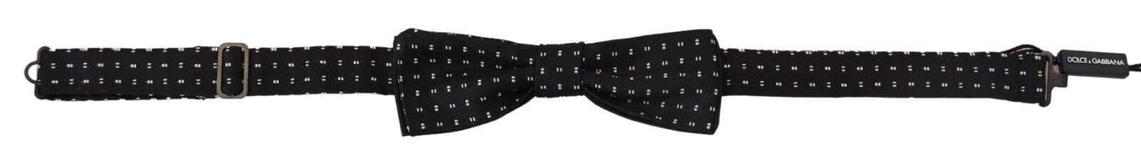 Dolce &amp; Gabbana Elegante schwarze Seidenfliege