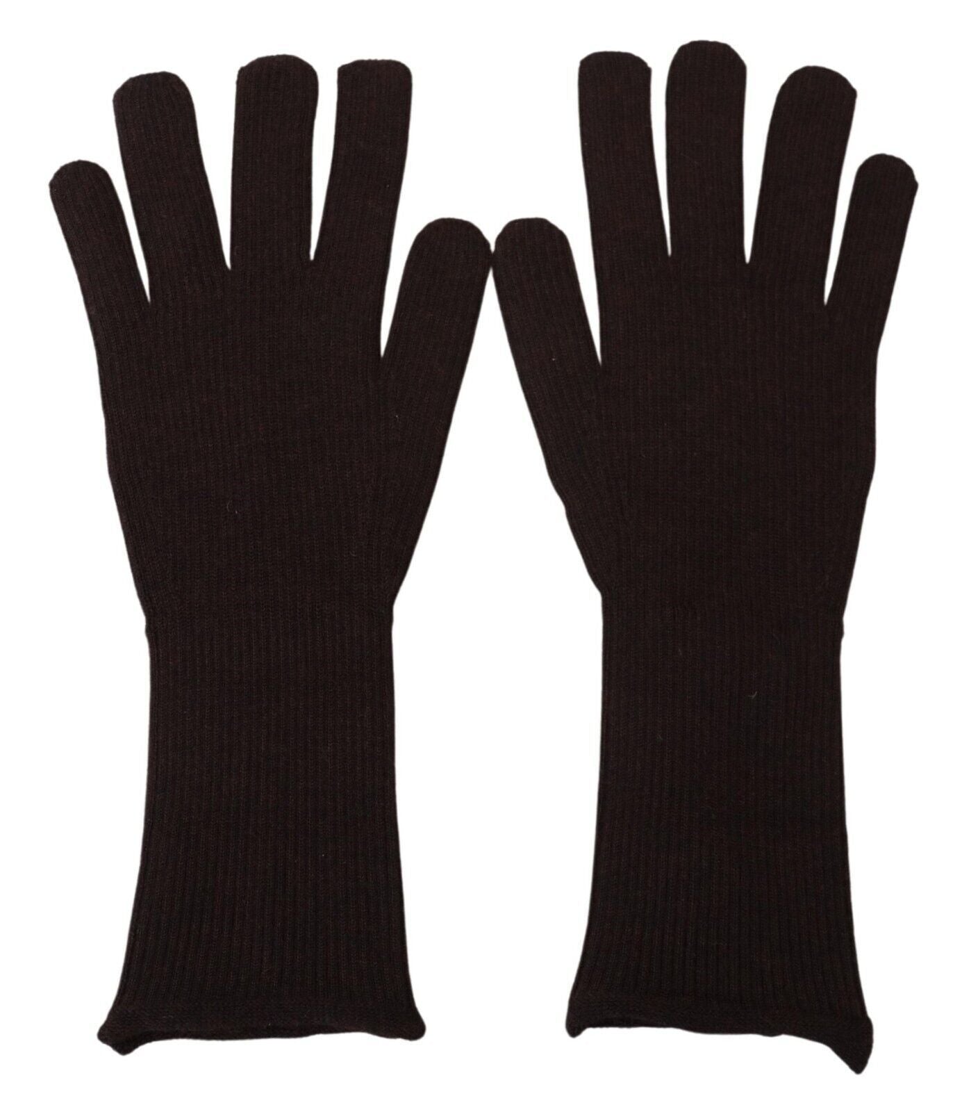 Dolce &amp; Gabbana Elegante braune Handschuhe aus Seidenkaschmir