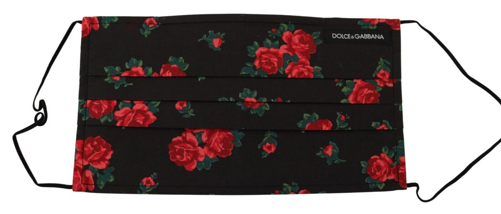 Masque facial plissé en coton à fleurs élégant Dolce &amp; Gabbana
