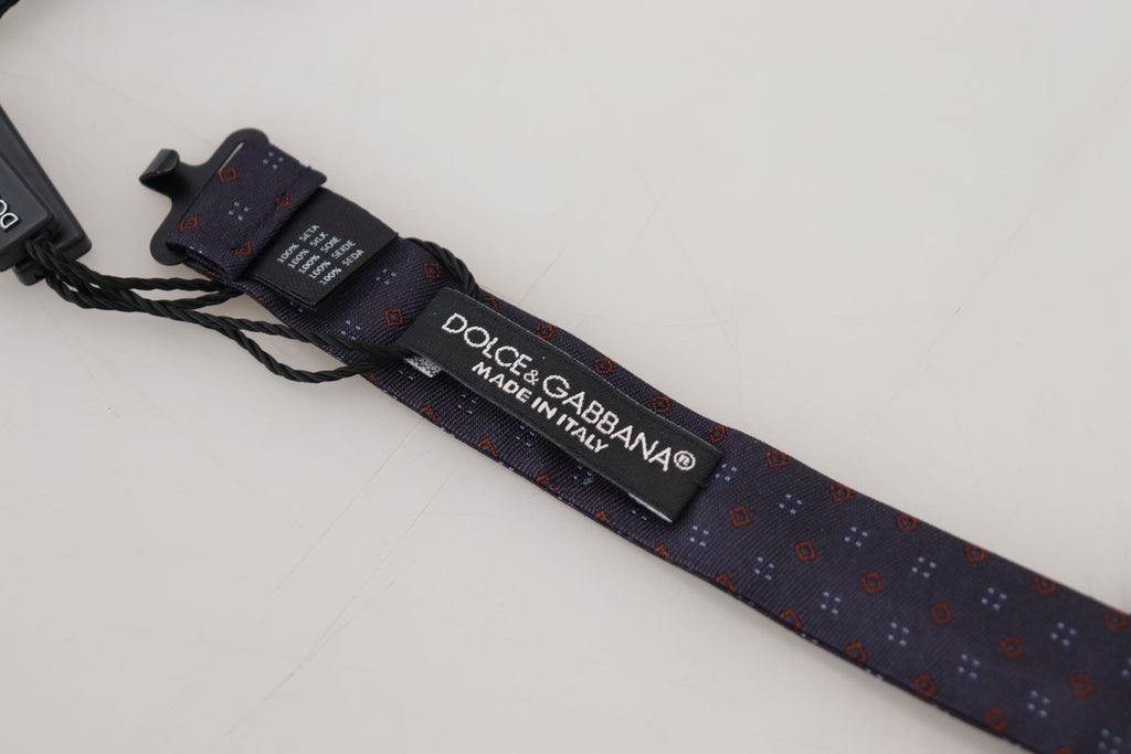 Dolce &amp; Gabbana Elegante Fliege aus gemusterter Seide