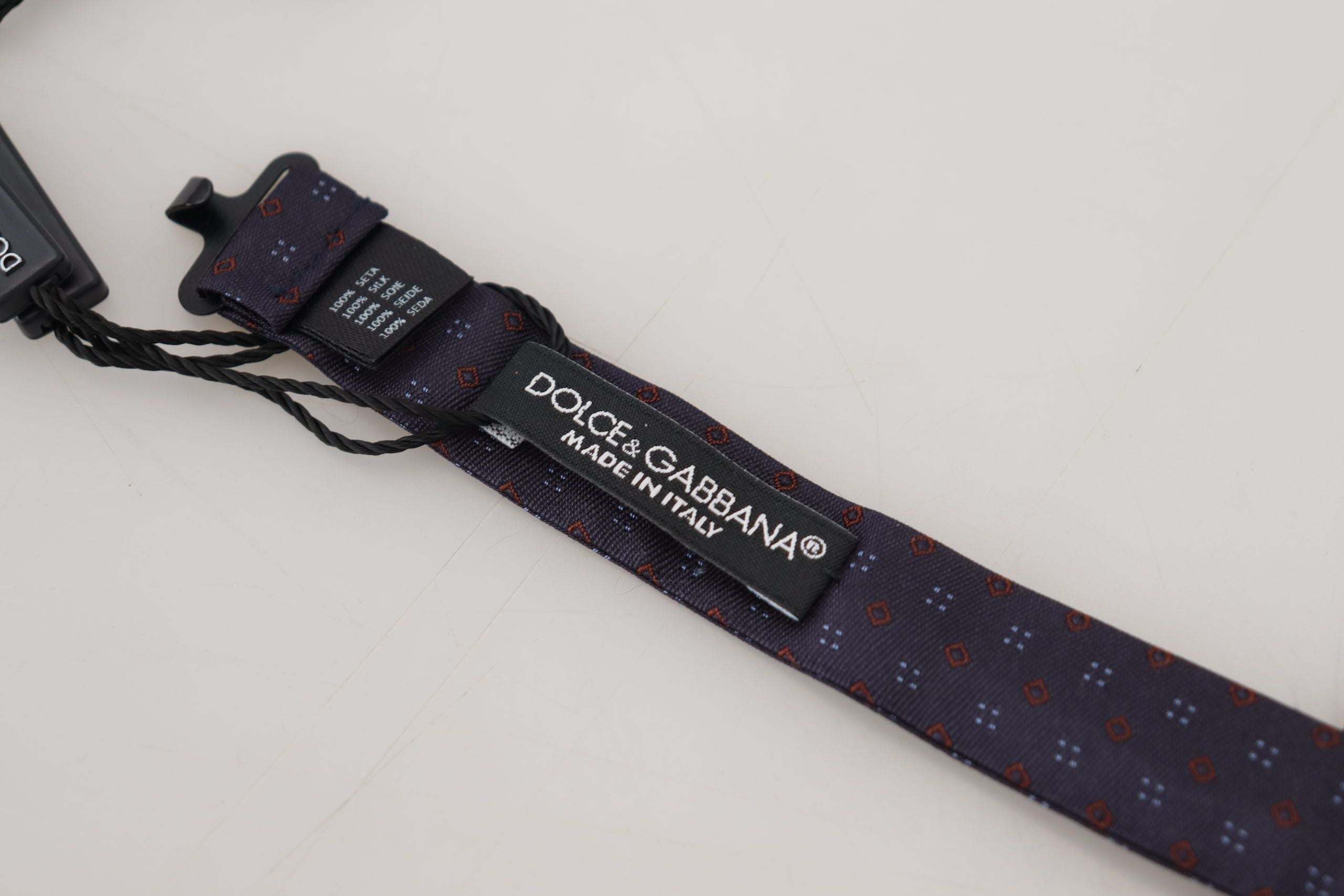 Dolce &amp; Gabbana Elegante Fliege aus gemusterter Seide