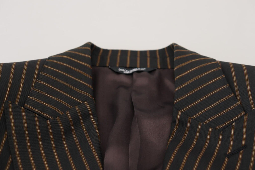 Dolce &amp; Gabbana – Eleganter, gestreifter Slim-Blazer aus Wollmischung