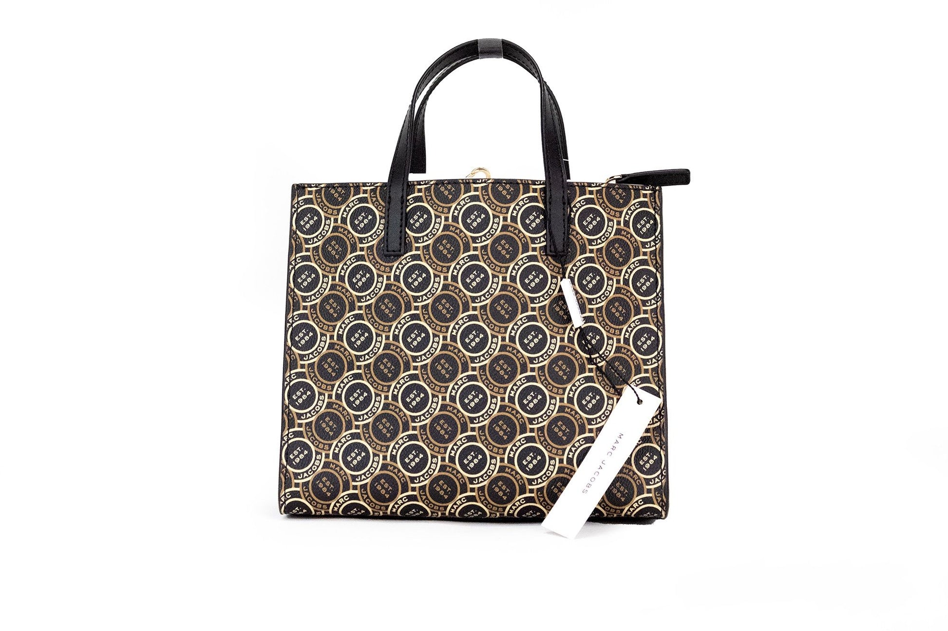 Sac à main fourre-tout en cuir imprimé Mini Grind Signet de Marc Jacobs
