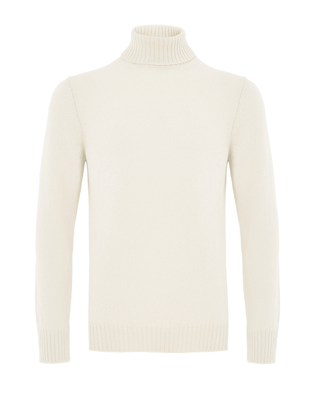 Gran Sasso White Wool Turtleneck Sweater