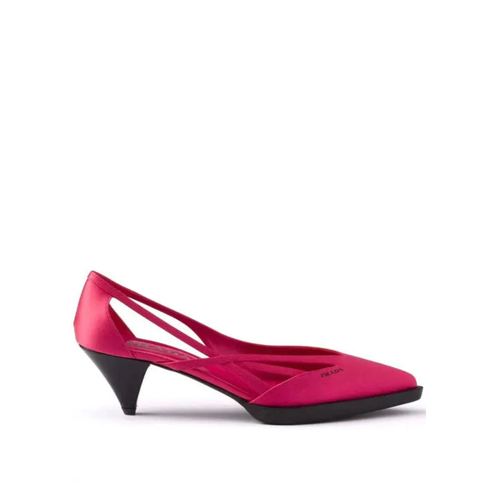 Prada 55mm Satin Cut-Out Pumps