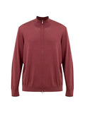 Gran Sasso Men's Red Cotton-Silk Zip Long-Sleeve Top – Siebentaschen