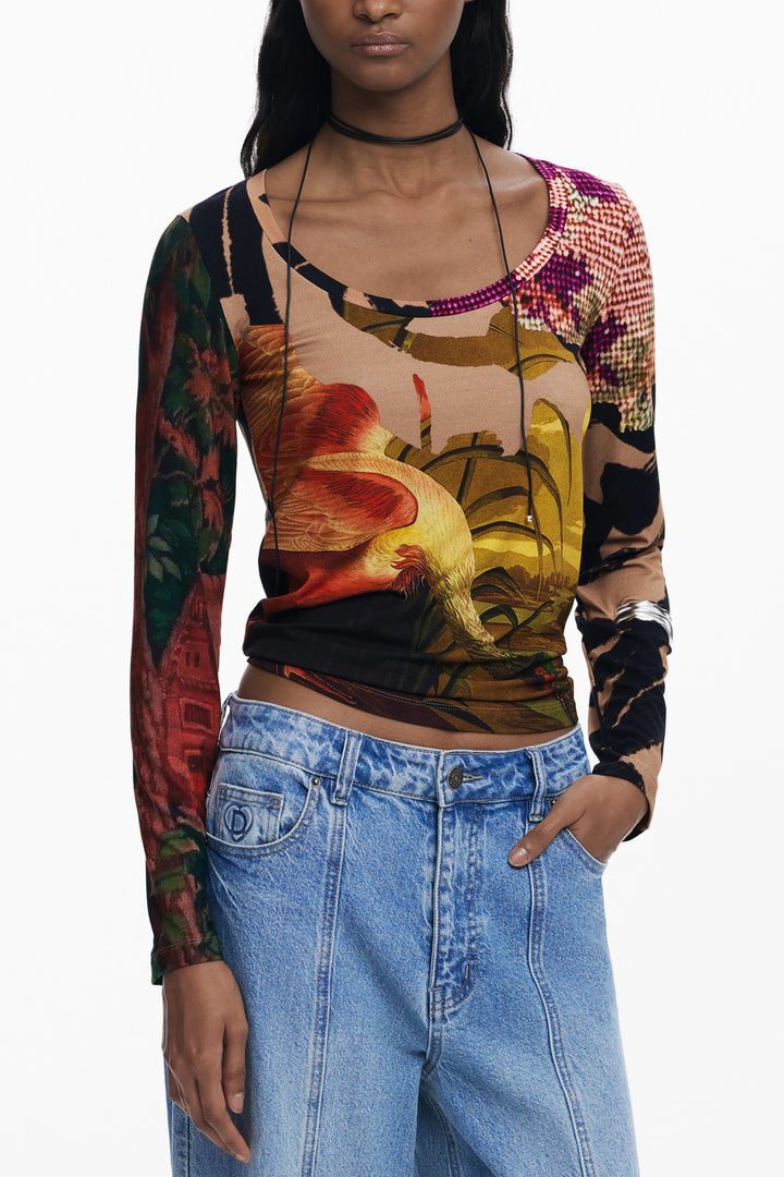 DESIGUAL WOMEN&#39;S LONG-SLEEVED T-SHIRT