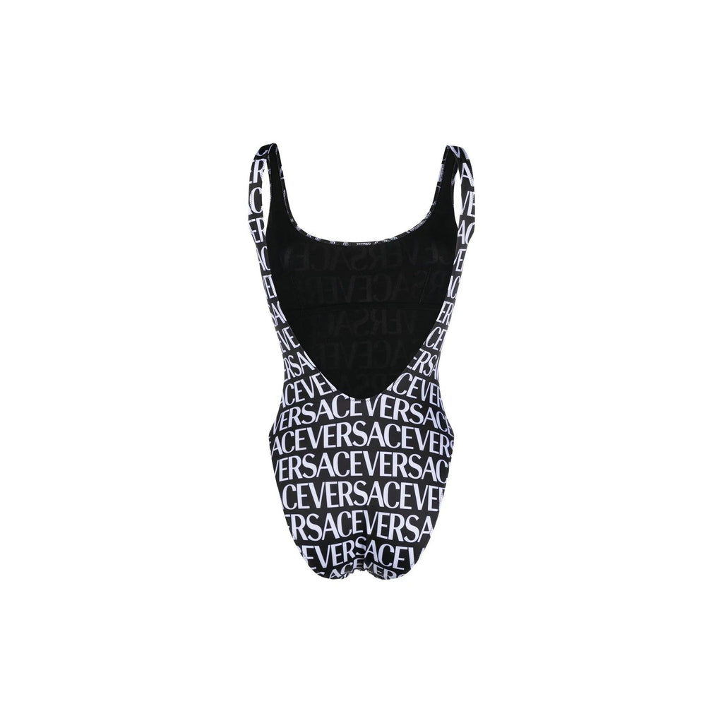 Versace All-Over Logo One-Piece Swimsuit