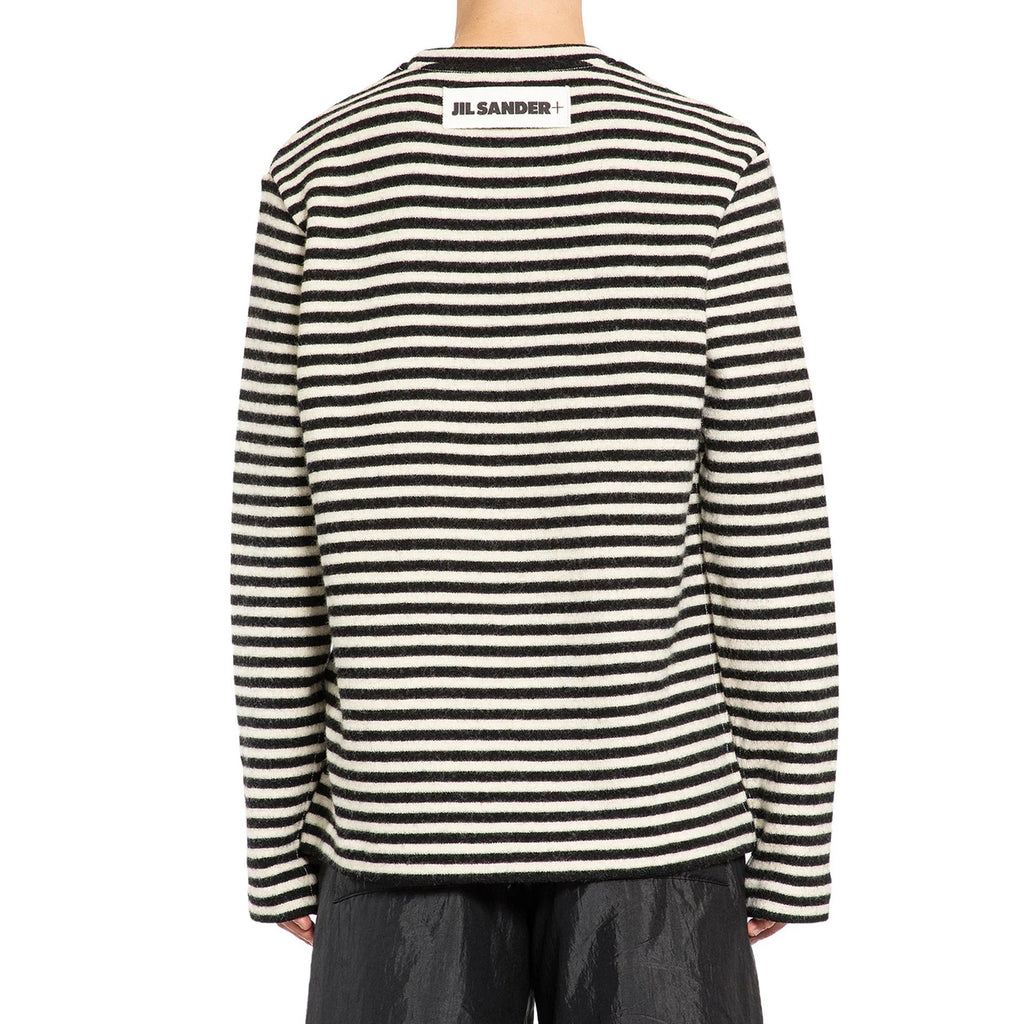 Jil Sander Striped Wool Compact Jersey T-Shirt