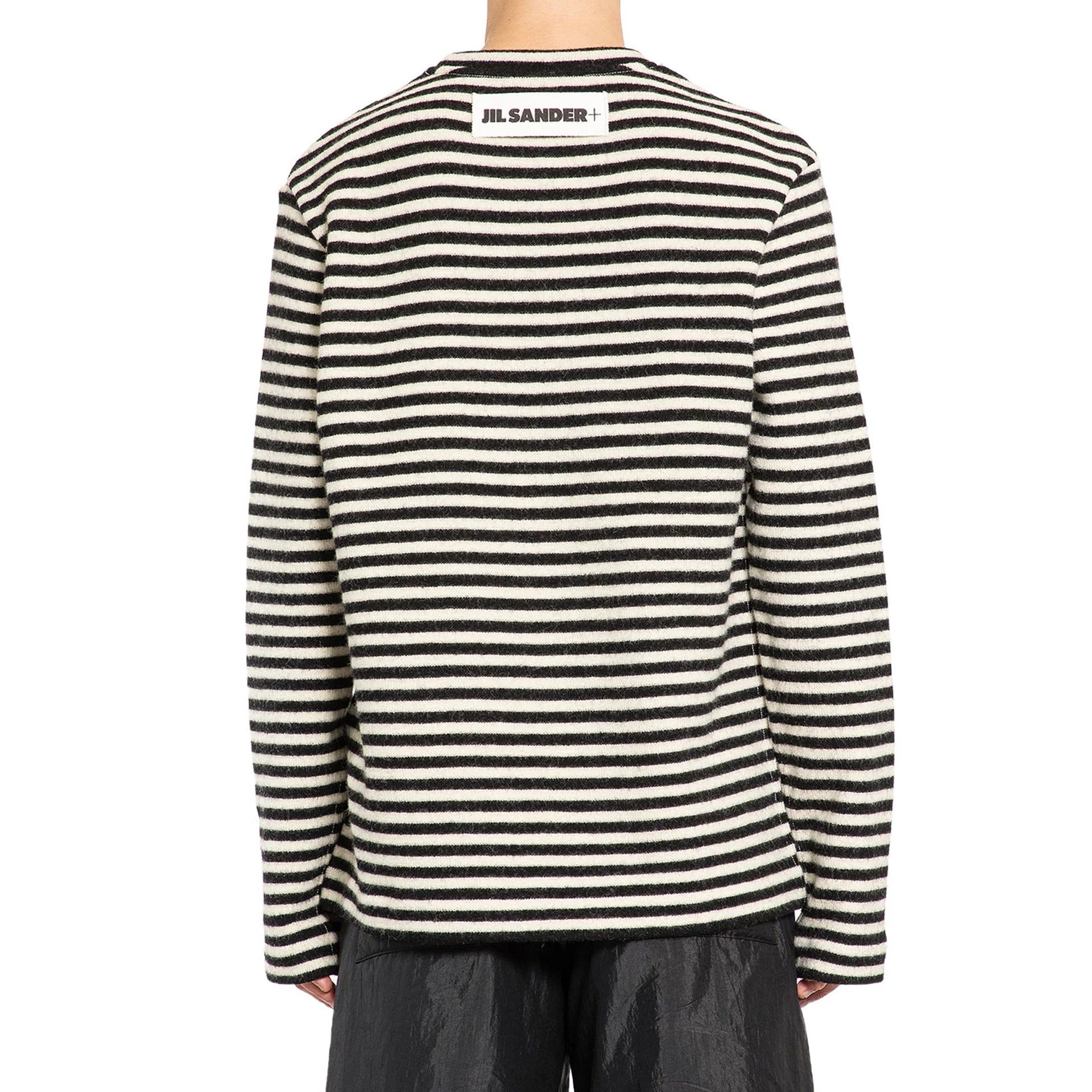 Jil Sander Striped Wool Compact Jersey T-Shirt