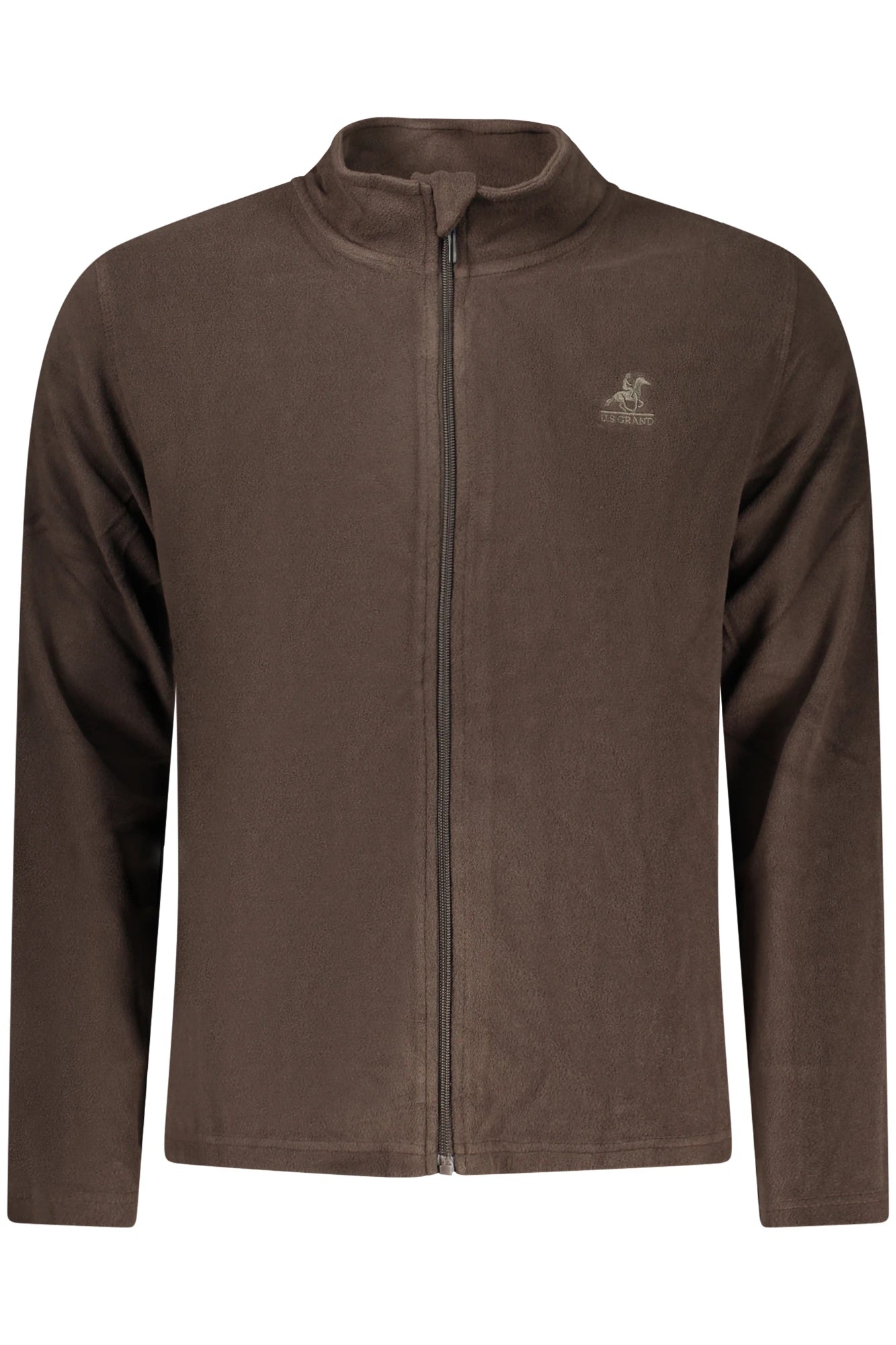 US GRAND MEN S BROWN ZIP-UP SWEATSHIRT
