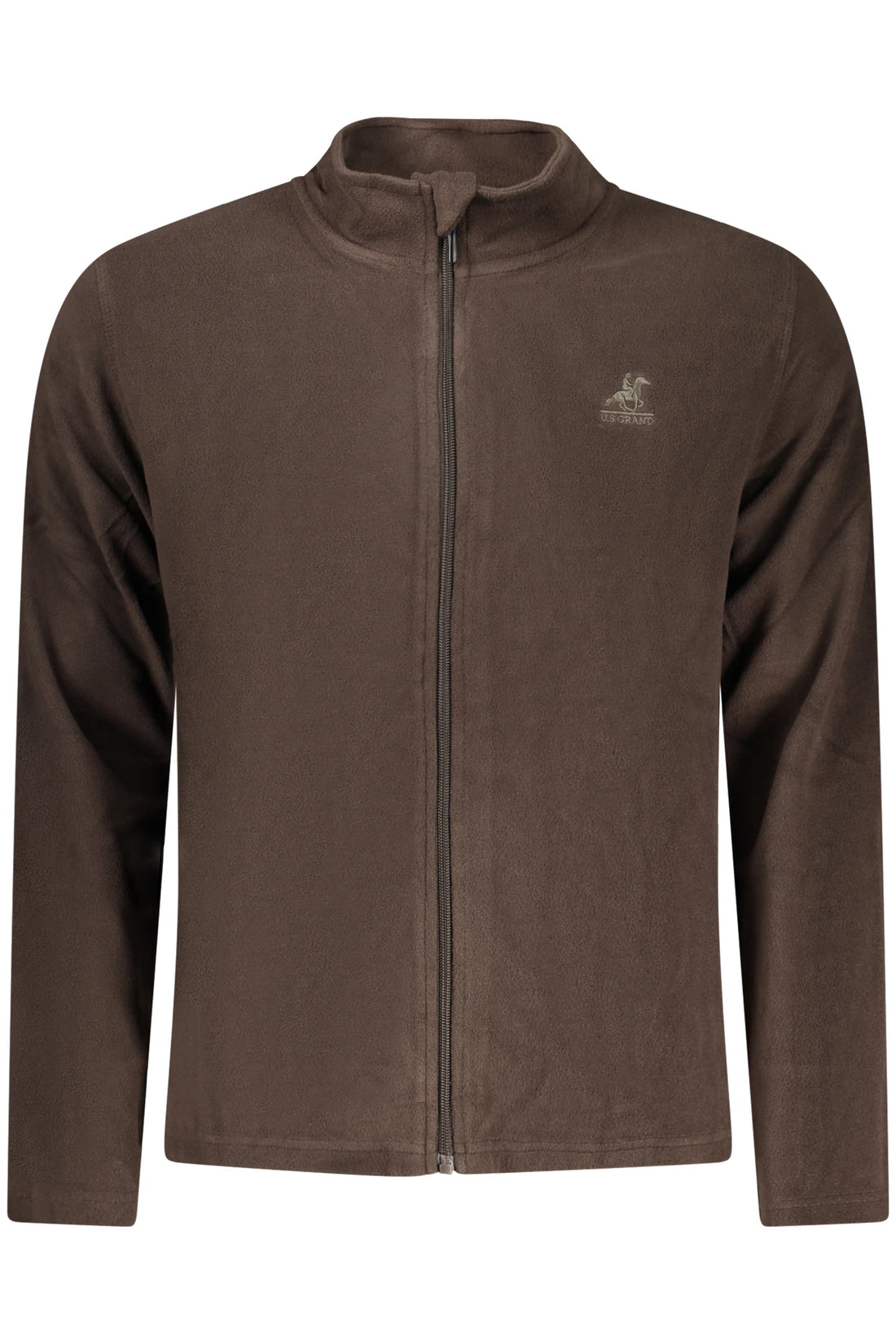 US GRAND MEN S BROWN ZIP-UP SWEATSHIRT