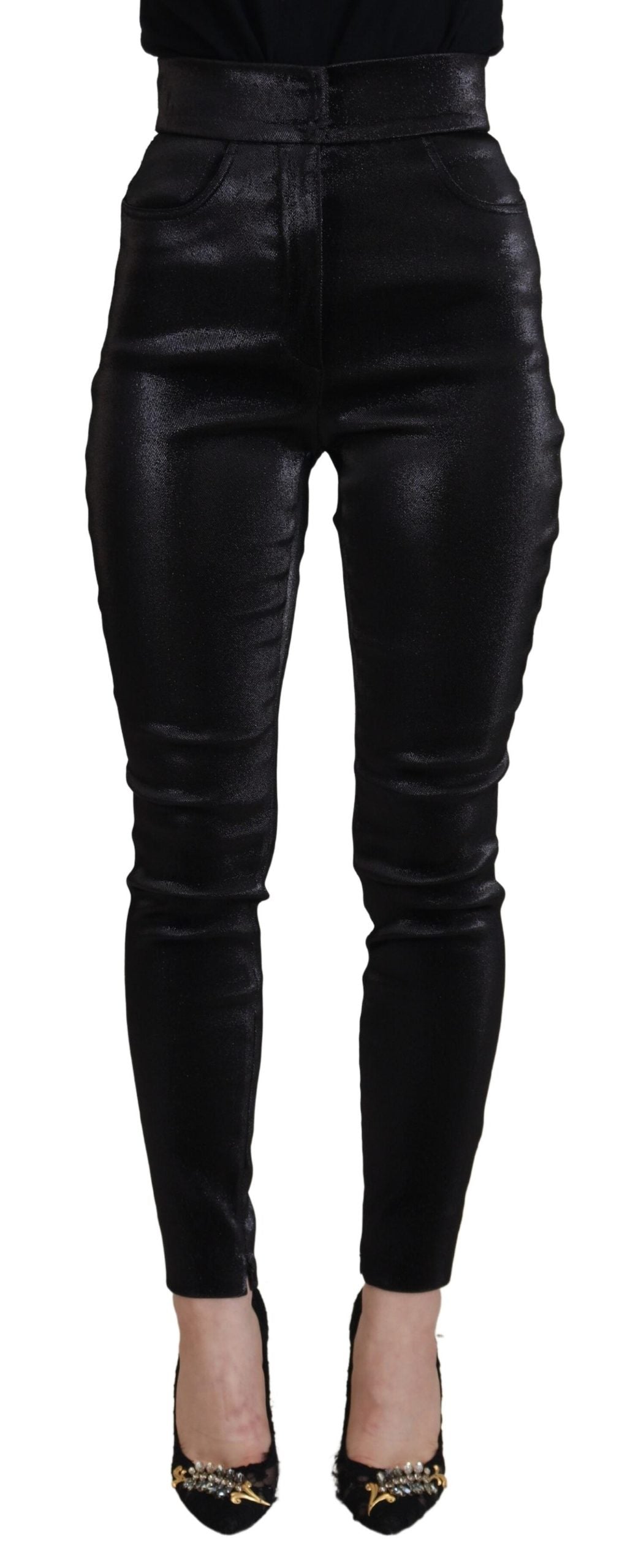 Dolce &amp; Gabbana Elegante schwarze Jeanshose – Tailored Fit