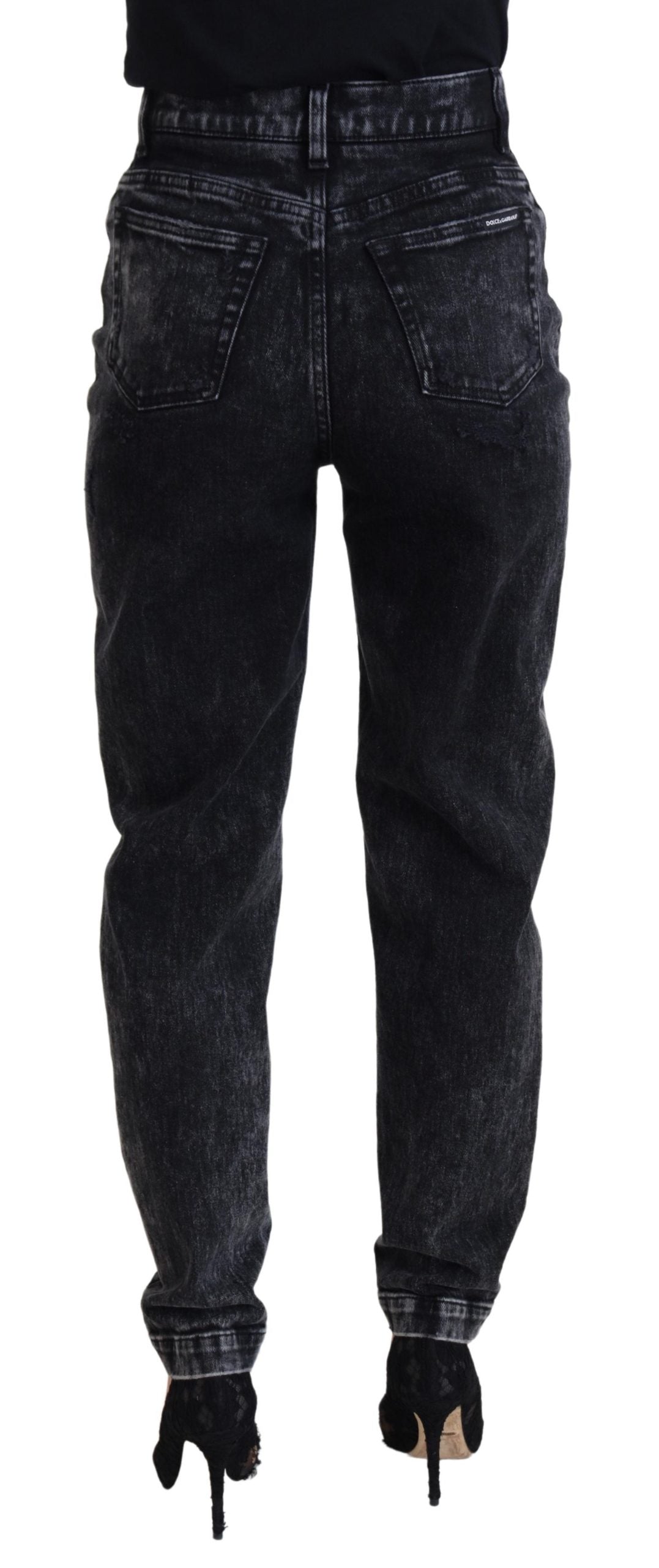 Dolce &amp; Gabbana Elegante schwarze Jeanshose