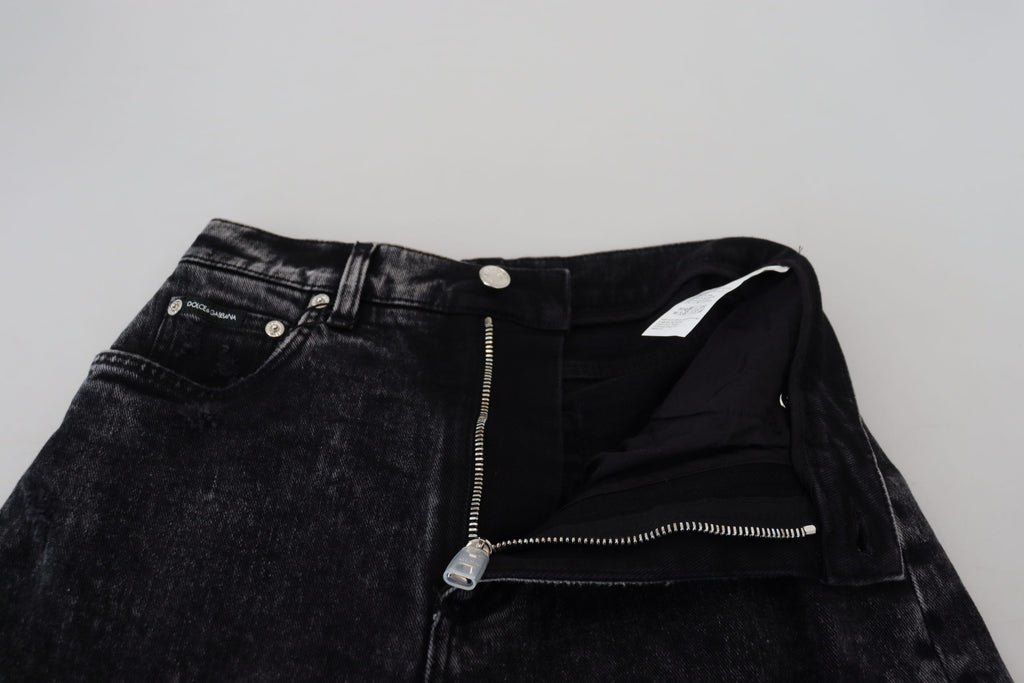 Dolce &amp; Gabbana Elegante schwarze Jeanshose