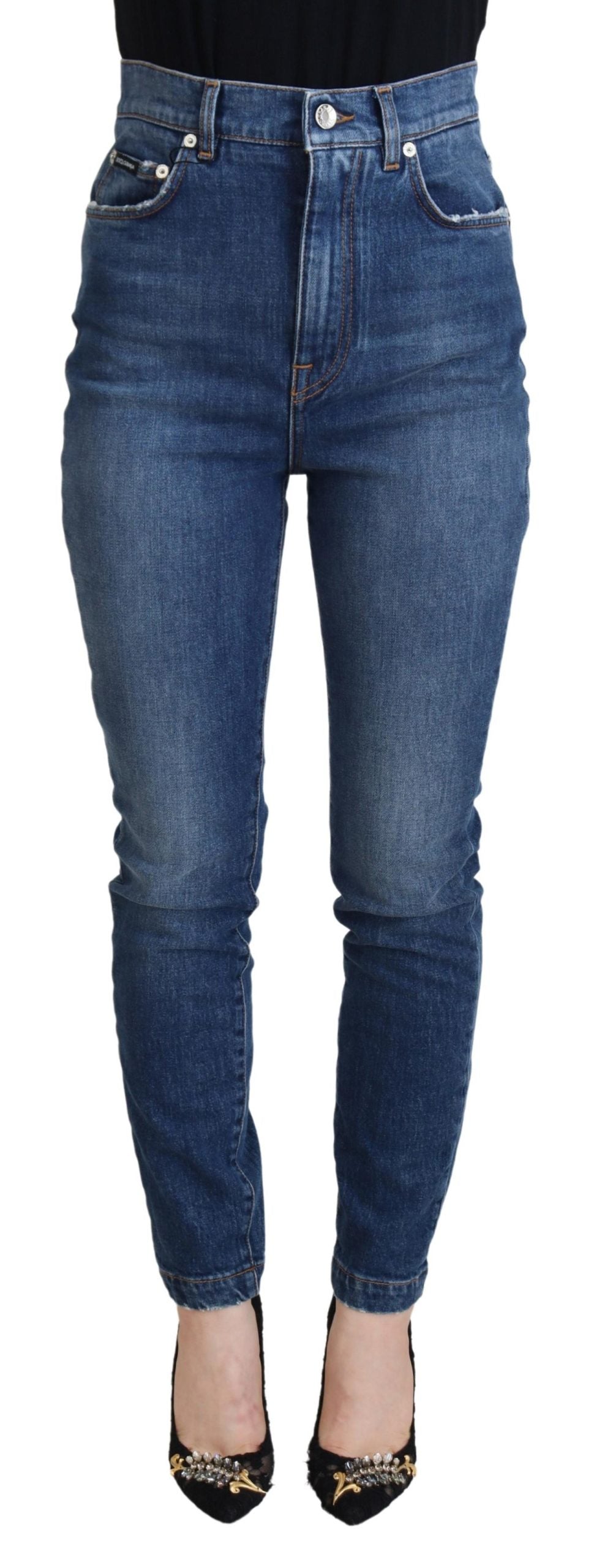 Dolce &amp; Gabbana Elegante blaue Jeanshose – Tailored Fit