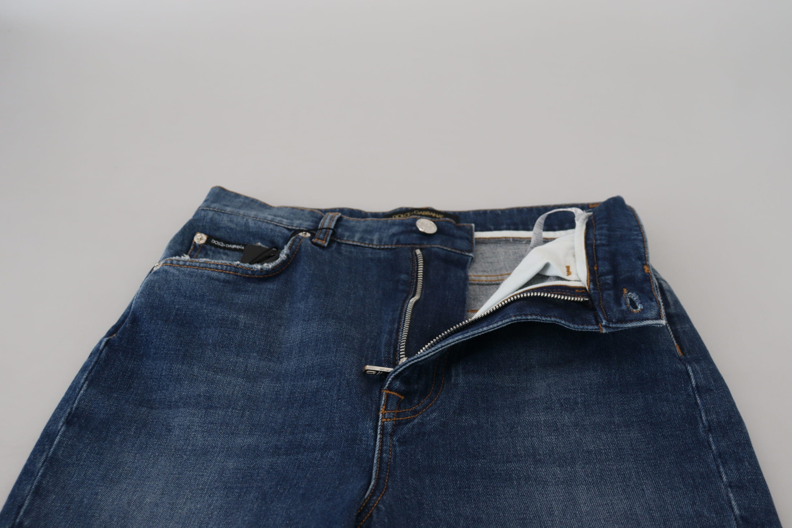 Dolce &amp; Gabbana Elegante blaue Jeanshose – Tailored Fit