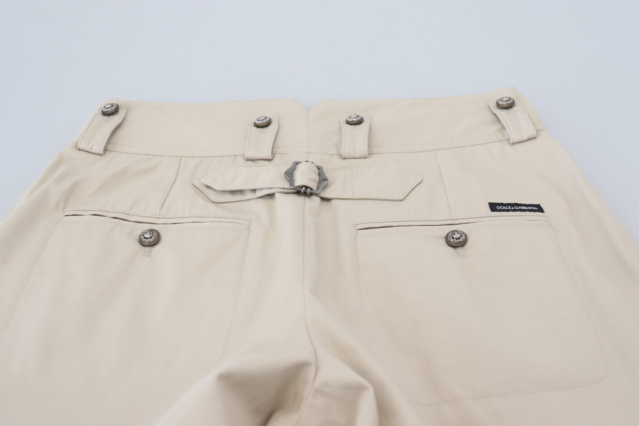 Dolce &amp; Gabbana Elegante beige Baumwollhose