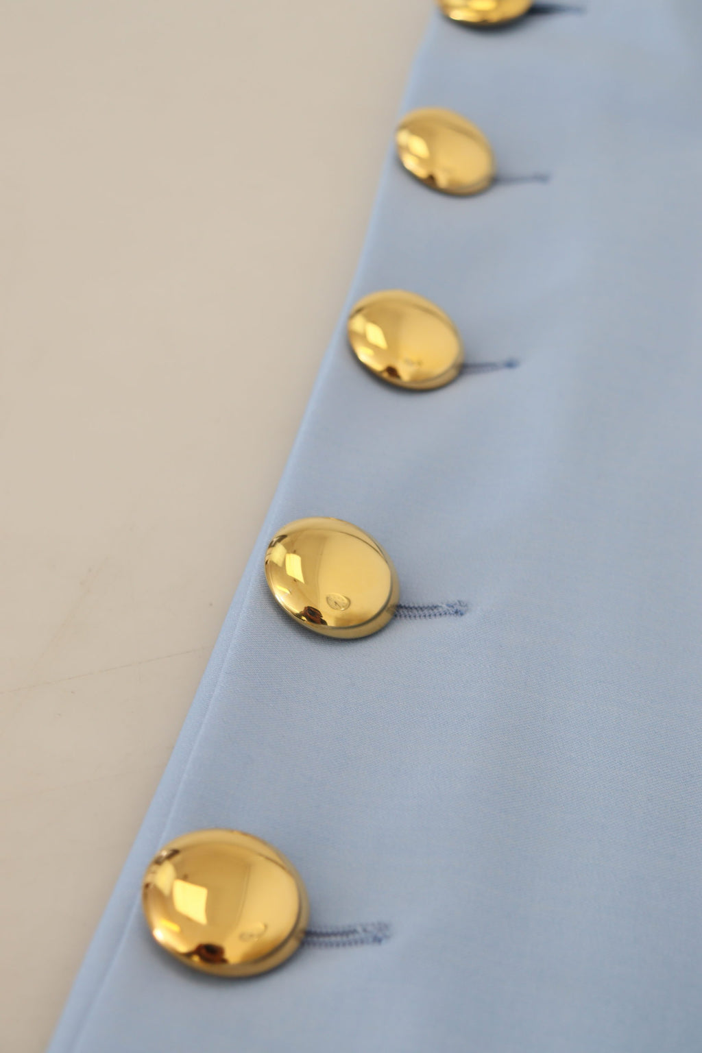 Dolce &amp; Gabbana Elegante hellblaue Hose aus Woll-Seiden-Mix