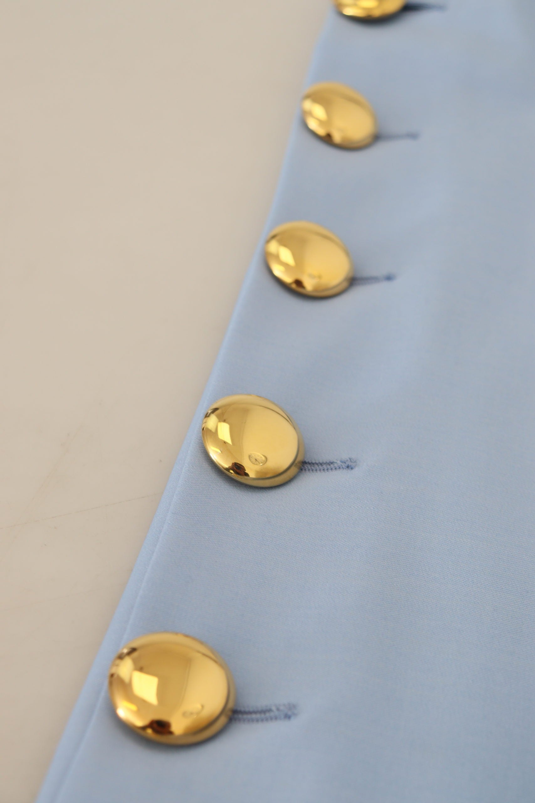 Dolce &amp; Gabbana Elegante hellblaue Hose aus Woll-Seiden-Mix