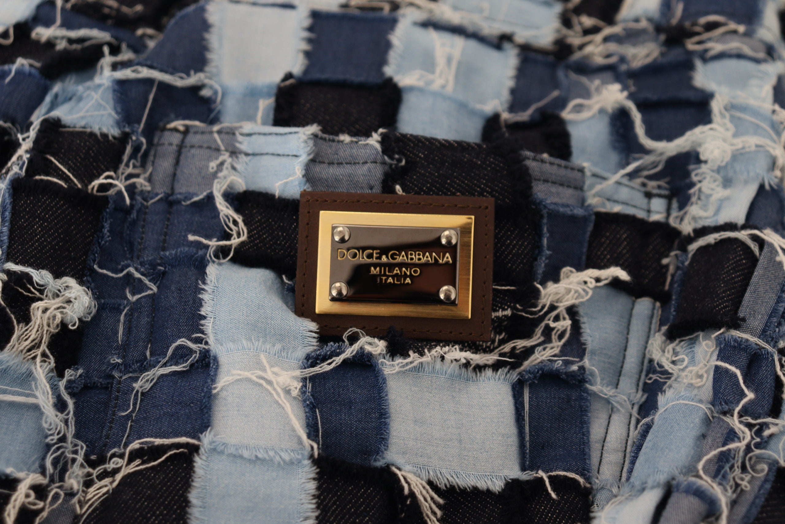 Jean skinny taille haute patchwork multicolore Dolce &amp; Gabbana