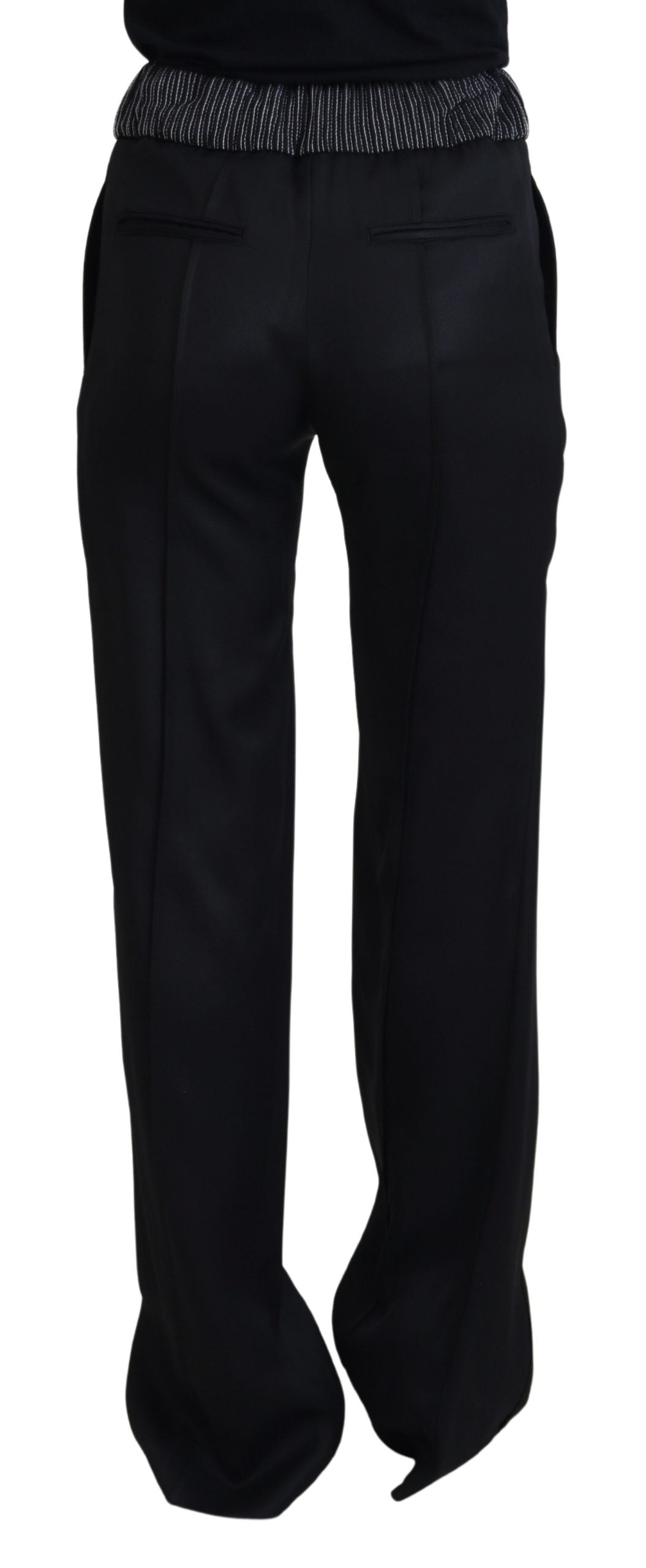 Dolce &amp; Gabbana Elegante schwarze Baumwollhose