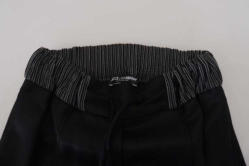 Dolce &amp; Gabbana Elegante schwarze Baumwollhose