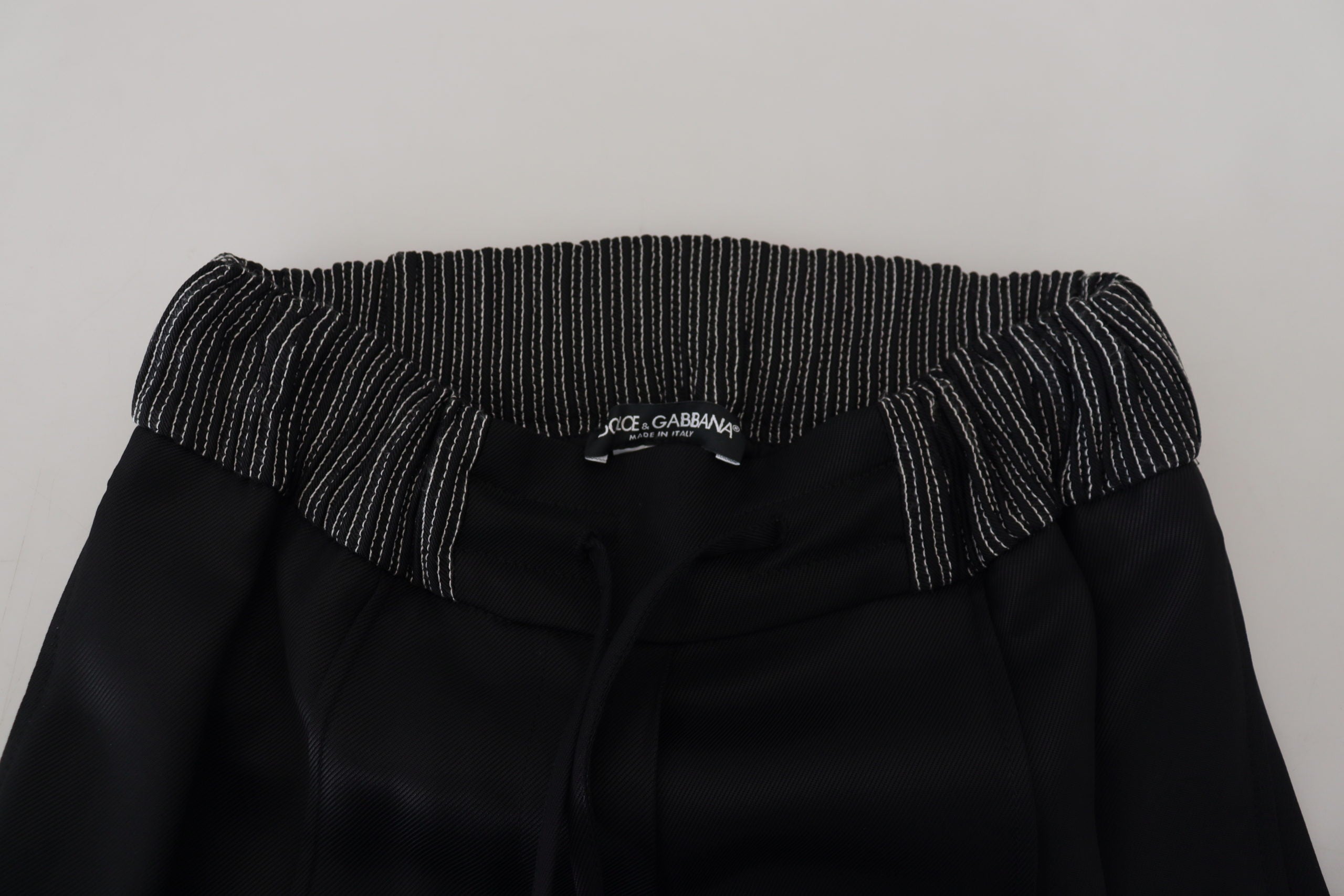 Dolce &amp; Gabbana Elegante schwarze Baumwollhose