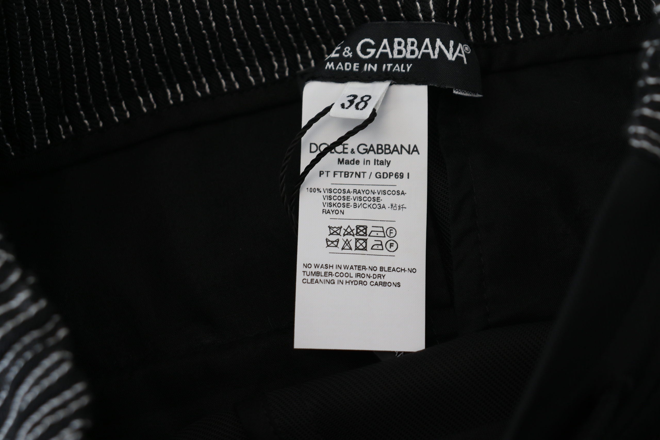 Dolce &amp; Gabbana Elegante schwarze Baumwollhose