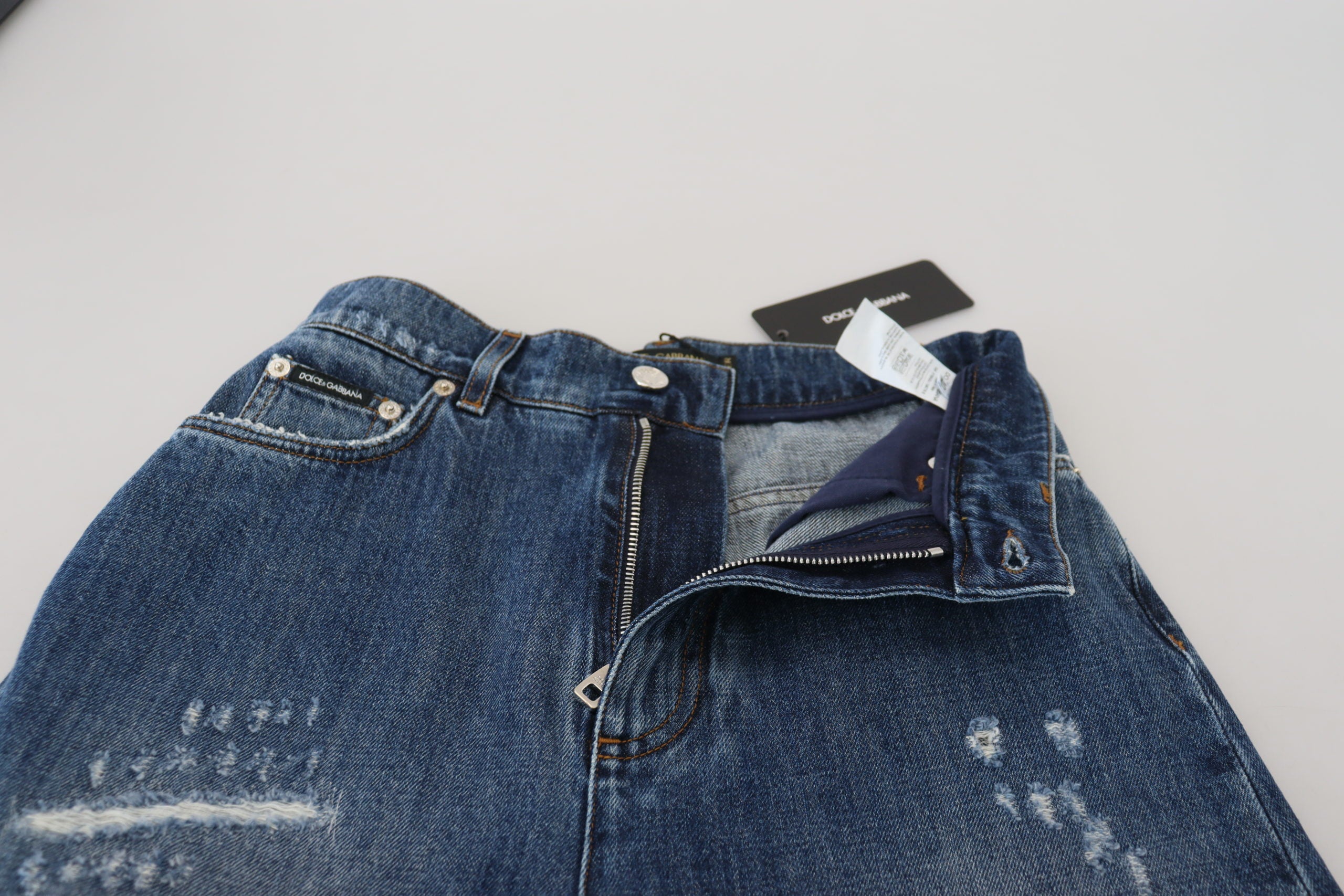 Dolce &amp; Gabbana Elegante zerfetzte Jeans
