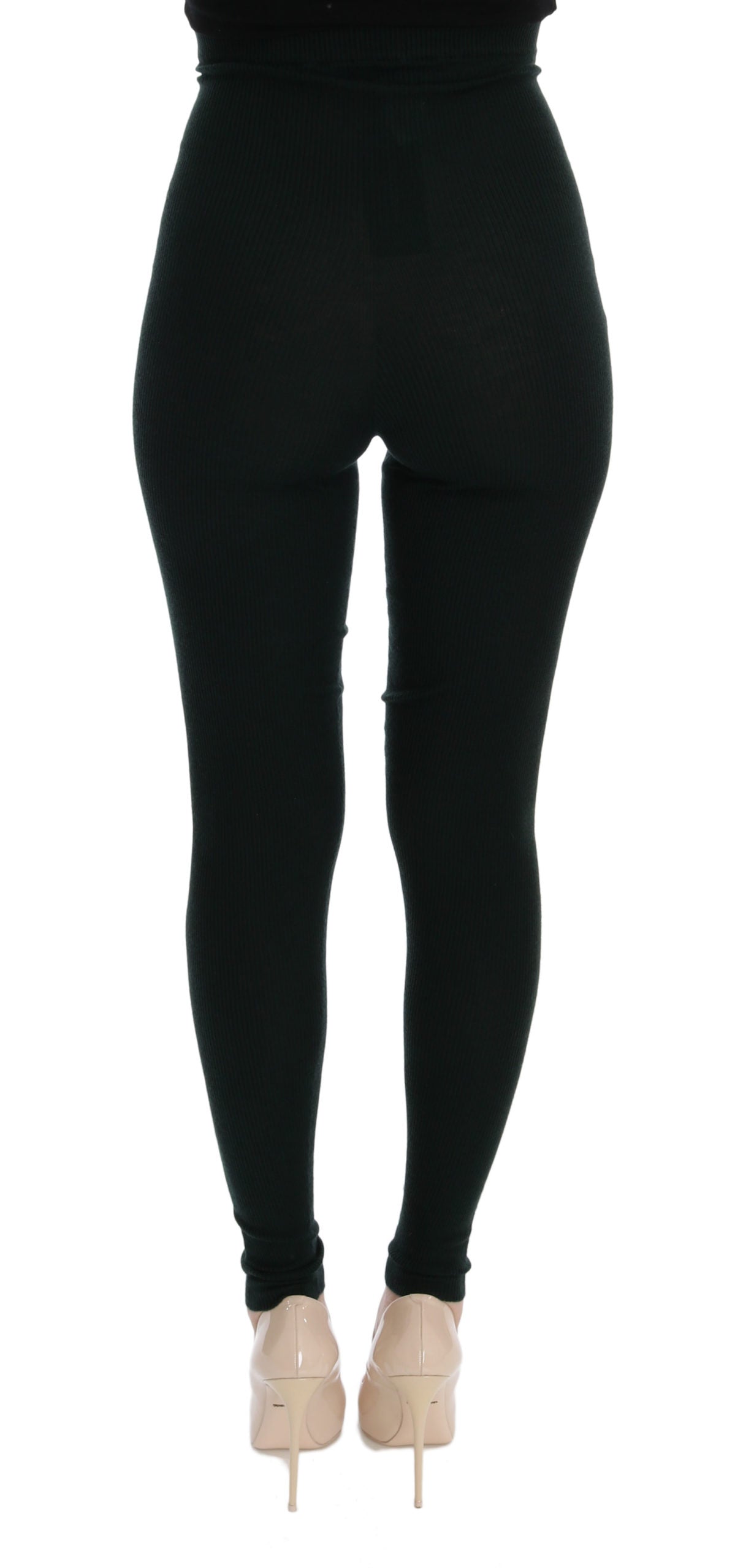 Pantalon jegging élégant en cachemire Dolce &amp; Gabbana en vert luxuriant