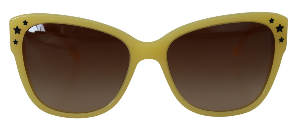 Dolce &amp; Gabbana – Schicke Sonnenbrille aus gelbem Acetat mit Farbverlauf
