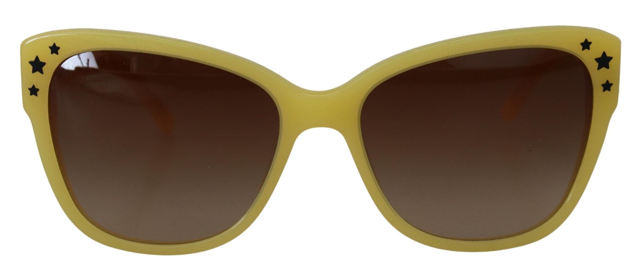 Dolce &amp; Gabbana – Schicke Sonnenbrille aus gelbem Acetat mit Farbverlauf