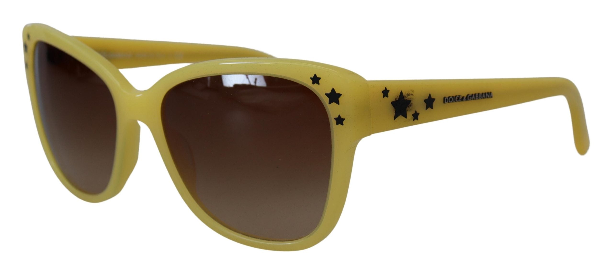 Dolce &amp; Gabbana – Schicke Sonnenbrille aus gelbem Acetat mit Farbverlauf