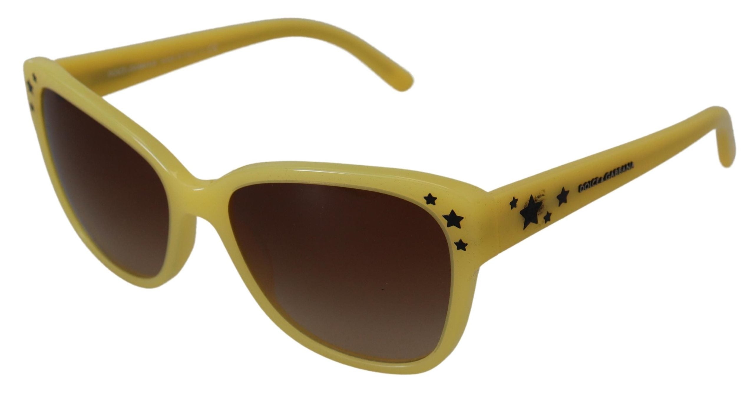 Dolce &amp; Gabbana – Schicke Sonnenbrille aus gelbem Acetat mit Farbverlauf