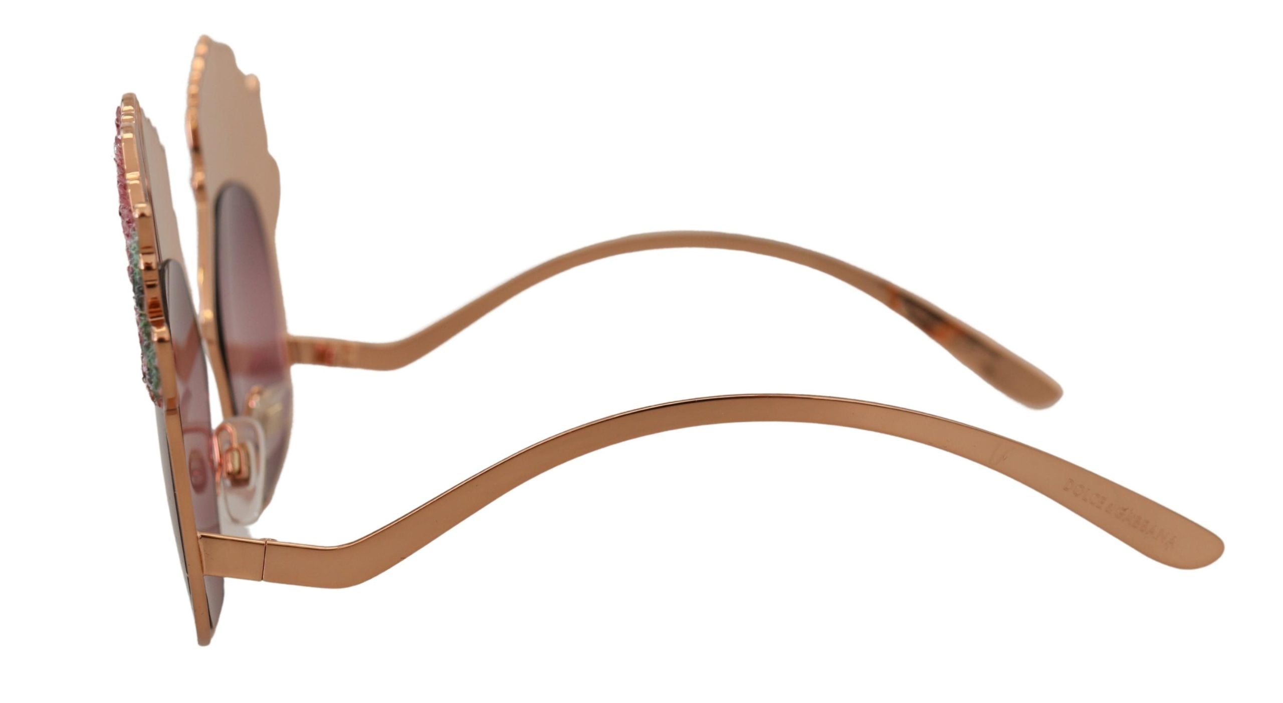 Dolce &amp; Gabbana – Schicke Sonnenbrille mit Rosen-Paillettenstickerei
