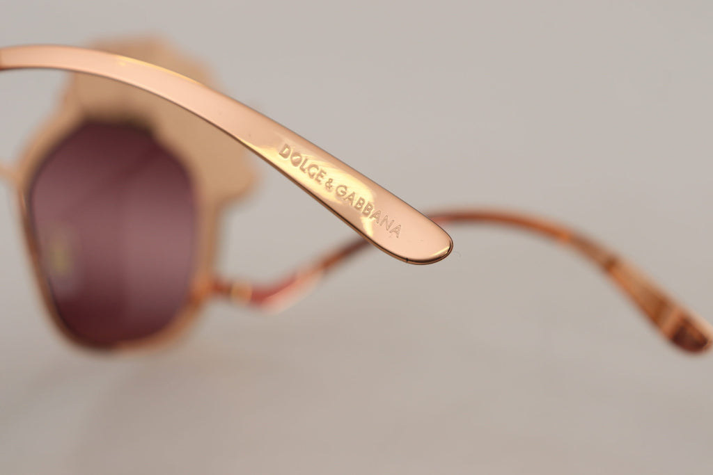 Lunettes de soleil brodées de sequins roses chics Dolce &amp; Gabbana