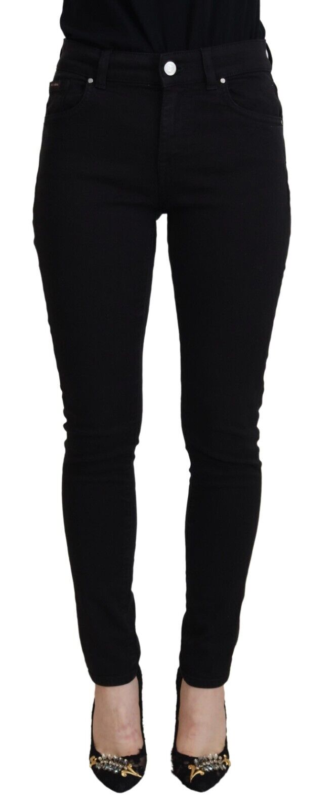 Dolce &amp; Gabbana Elegante schwarze Jeanshose
