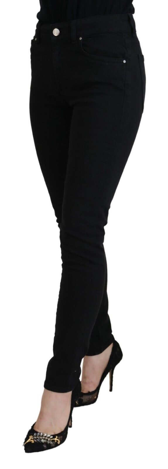 Dolce &amp; Gabbana Elegante schwarze Jeanshose