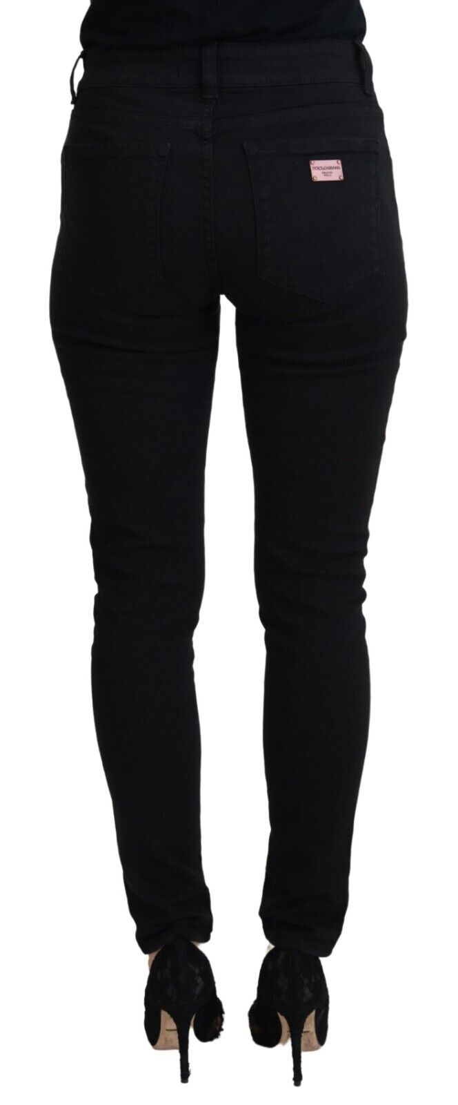 Dolce &amp; Gabbana Elegante schwarze Jeanshose