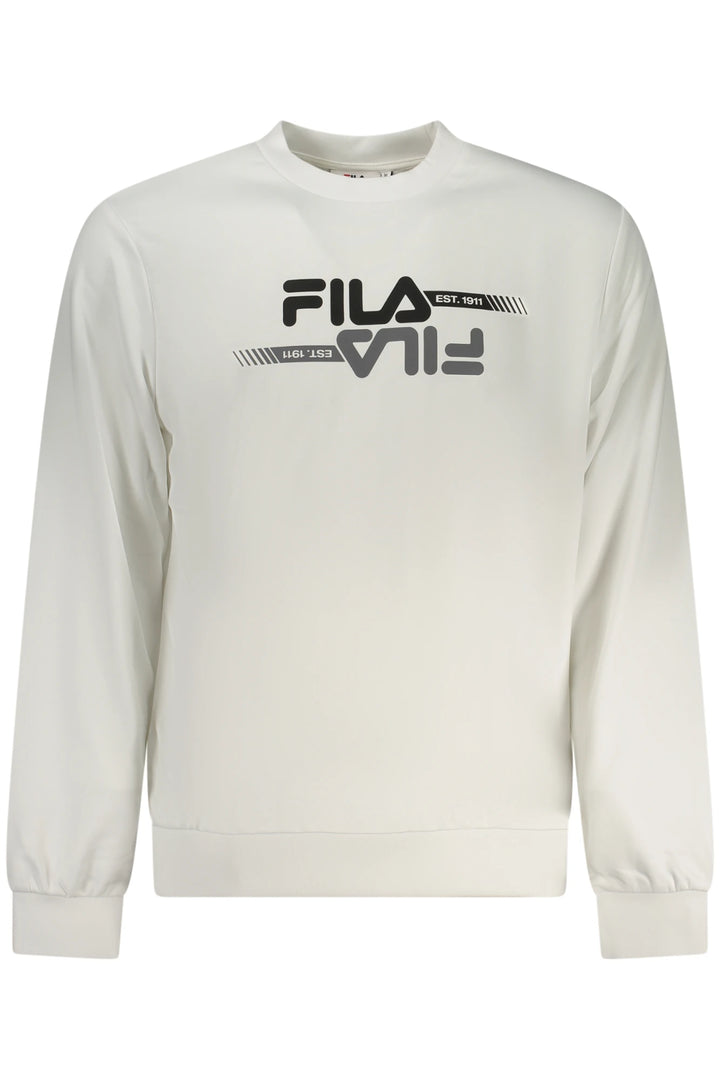 FILA MEN&#39;S WHITE ZIP-UP SWEATSHIRT