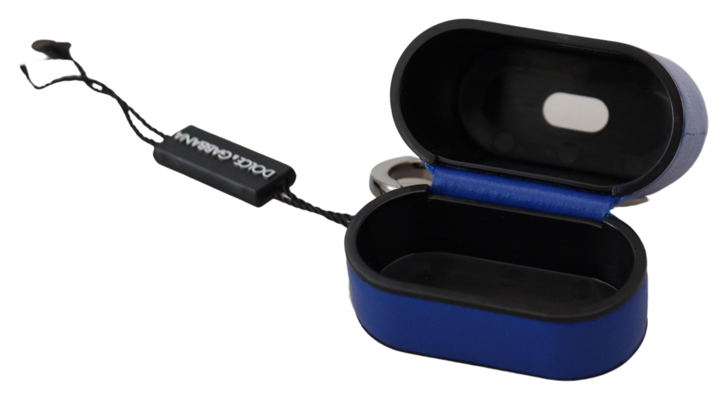 Dolce &amp; Gabbana – Elegante Airpods-Hülle aus blauem Leder