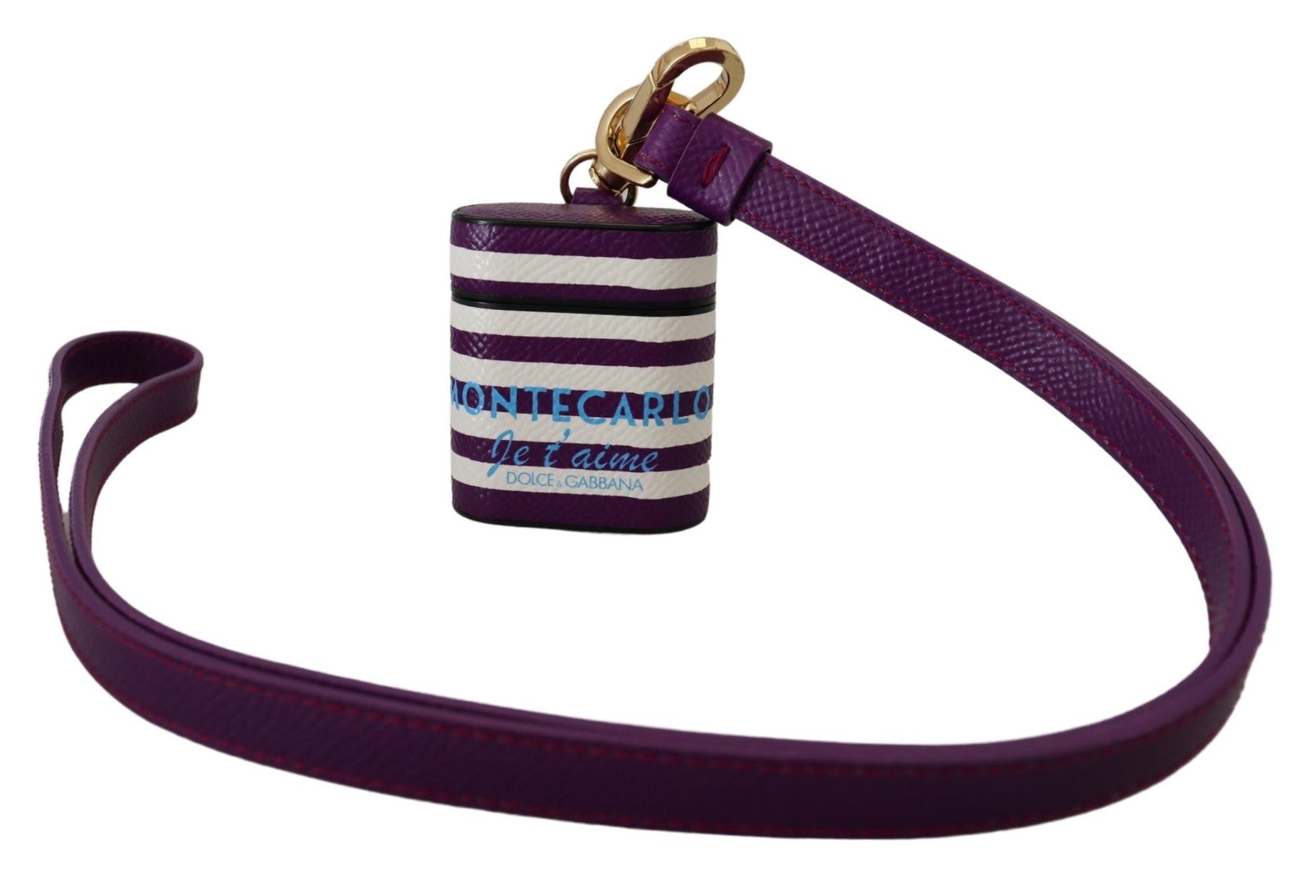Étui pour Airpods en cuir violet Dolce &amp; Gabbana Chic