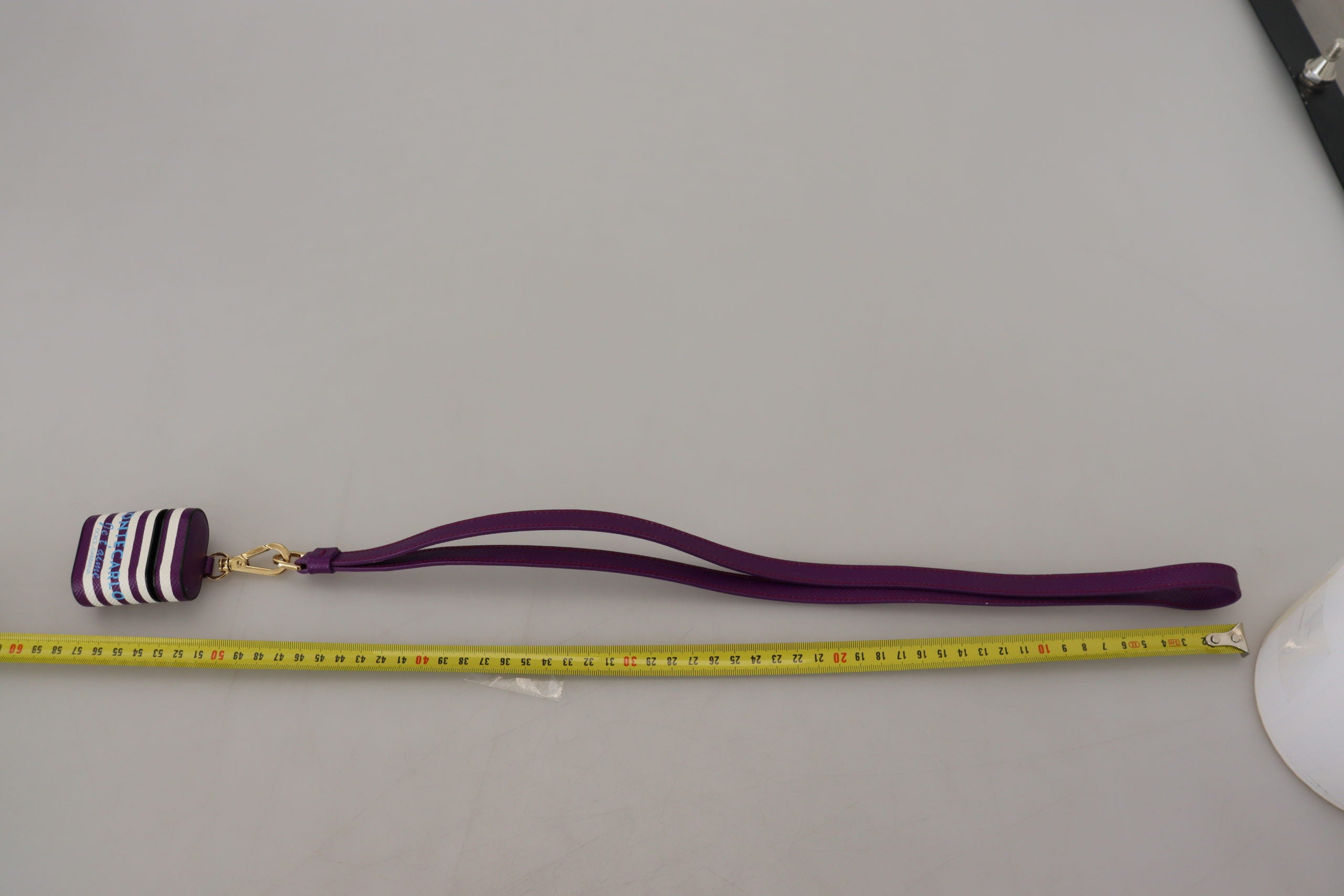 Étui pour Airpods en cuir violet Dolce &amp; Gabbana Chic