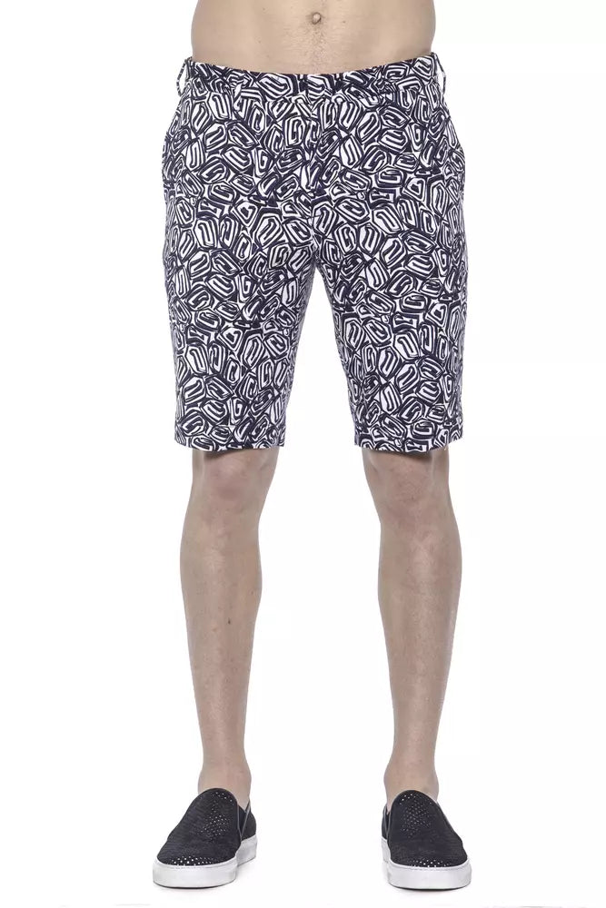 PT Torino Blue Cotton Men Bermuda Short