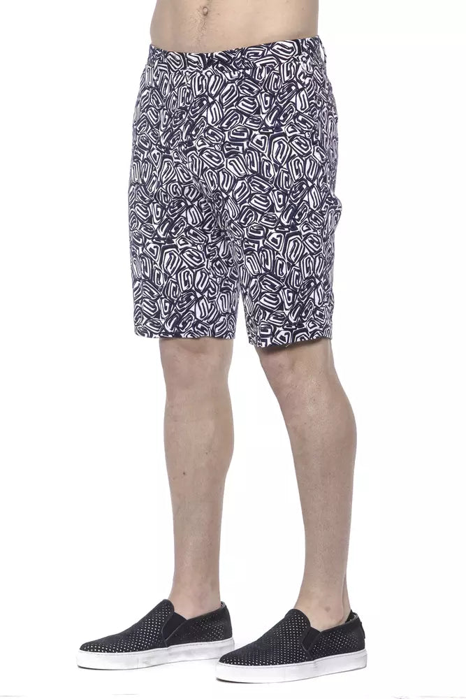 PT Torino Blue Cotton Men Bermuda Short