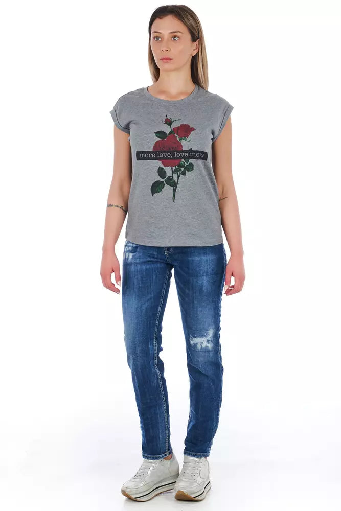 Frankie Morello Blaue Baumwolljeans für Damen