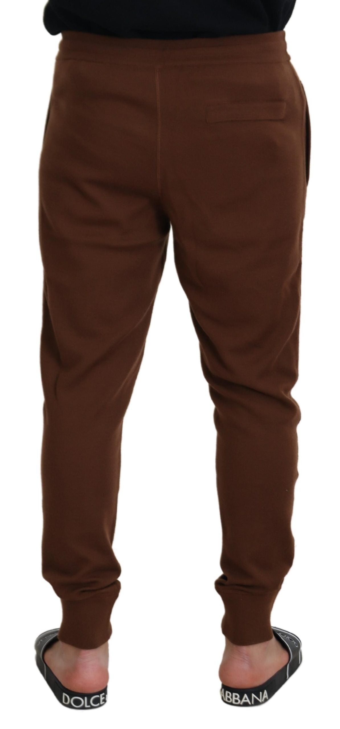 Dolce &amp; Gabbana Elegante Jogginghose aus braunem Kaschmir